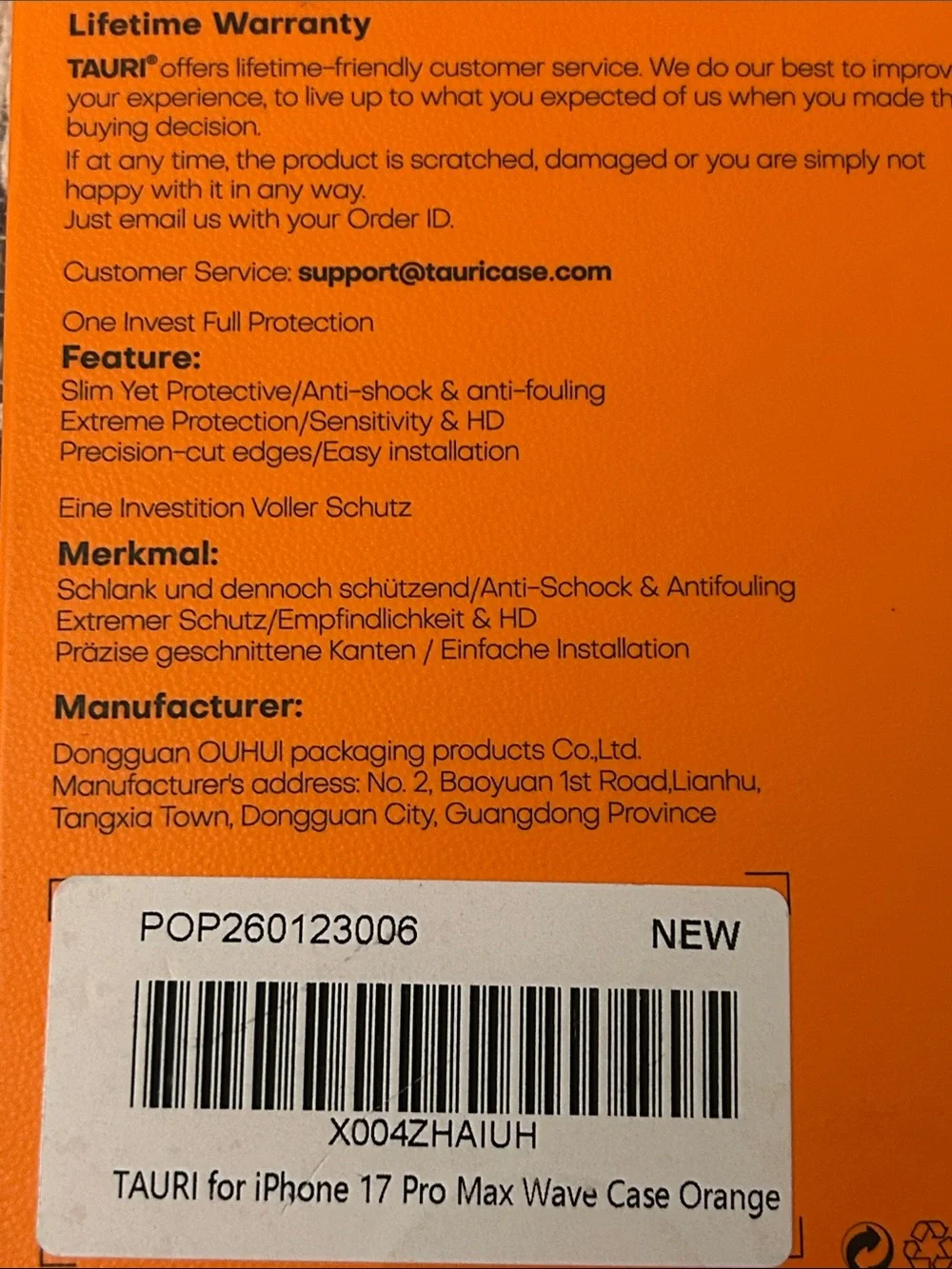 Magnetic iPhone 17 Pro Max Case — Orange Matte Anti-Slip Translucent NEW